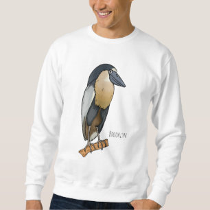 Abbildung des Cartoon von Heronvögeln auf Bootsbil Sweatshirt