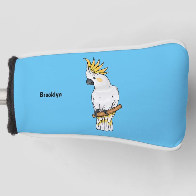 Abbildung des Cartoon von Kakatovogel mit Schwefel Golf Headcover (Vorderseite)