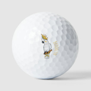 Abbildung des Cartoon von Kakatovogel mit Schwefel Golfball