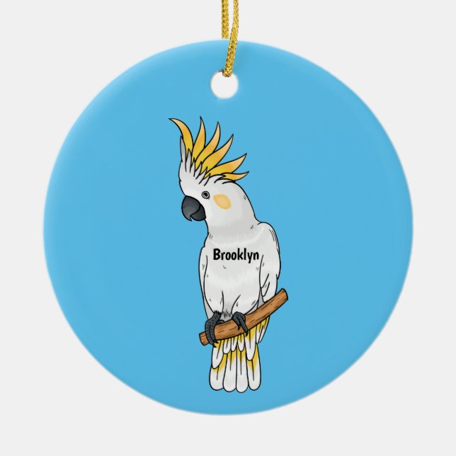 Abbildung des Cartoon von Kakatovogel mit Schwefel Keramik Ornament (Vorne)
