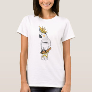 Abbildung des Cartoon von Kakatovogel mit Schwefel T-Shirt