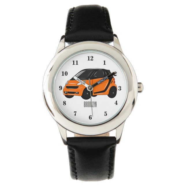 Abbildung des Cartoon von Kleinwagen Armbanduhr (Vorderseite)