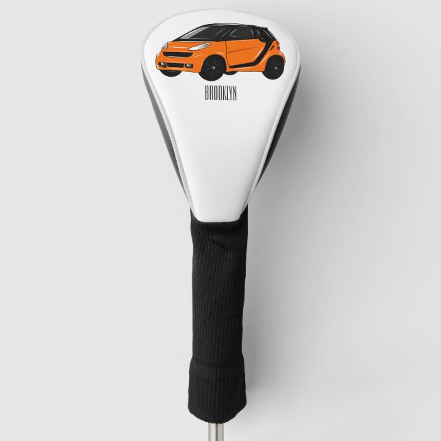 Abbildung des Cartoon von Kleinwagen Golf Headcover (Vorderseite)