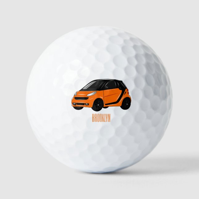 Abbildung des Cartoon von Kleinwagen Golfball (Vorderseite)