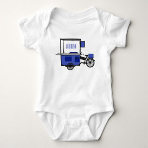 Abbildung des Cartoon von Lebensmittelkartons Baby Strampler