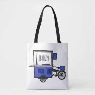 Abbildung des Cartoon von Lebensmittelkartons Tasche