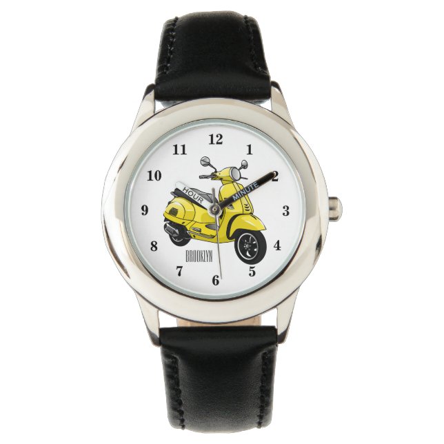 Abbildung des Cartoon von Motorrädern Armbanduhr (Vorderseite)