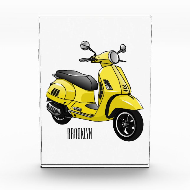 Abbildung des Cartoon von Motorrädern Fotoblock (Vorderseite)
