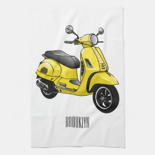 Abbildung des Cartoon von Motorrädern Geschirrtuch