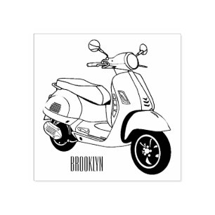 Abbildung des Cartoon von Motorrädern Gummistempel