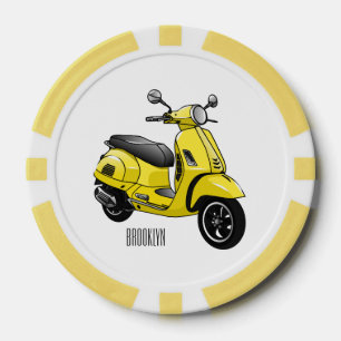 Abbildung des Cartoon von Motorrädern Pokerchips