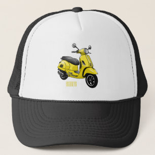 Abbildung des Cartoon von Motorrädern Truckerkappe