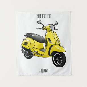 Abbildung des Cartoon von Motorrädern Wandteppich