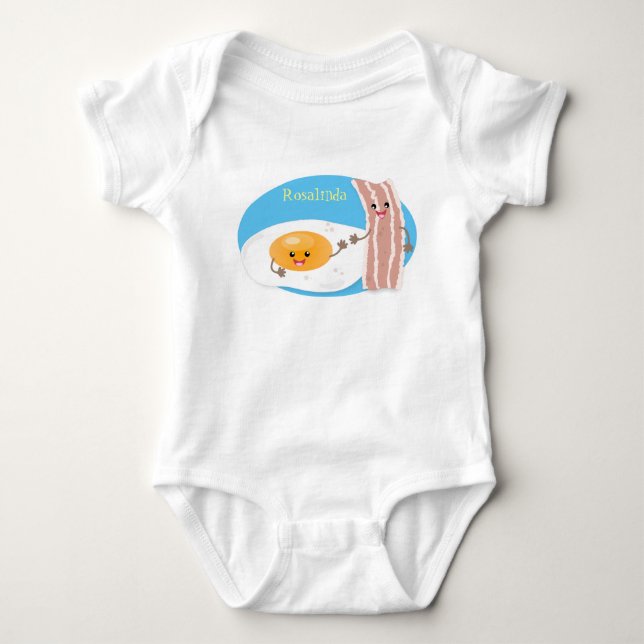 Abbildung des Cartoon von niedlichem Kawaii mit Ei Baby Strampler (Vorderseite)
