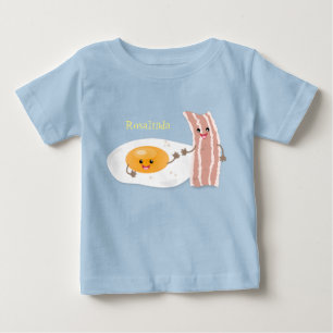 Abbildung des Cartoon von niedlichem Kawaii mit Ei Baby T-shirt