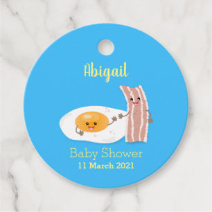 Abbildung des Cartoon von niedlichem Kawaii mit Ei Geschenkanhänger