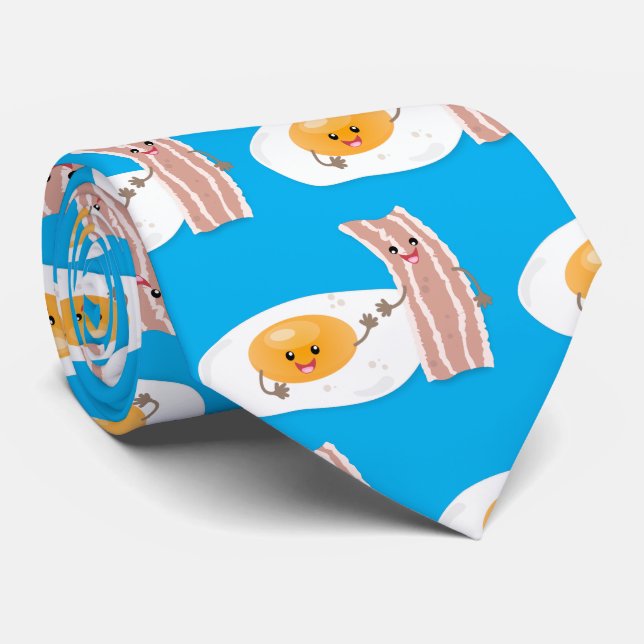 Abbildung des Cartoon von niedlichem Kawaii mit Ei Krawatte (Gerollt)