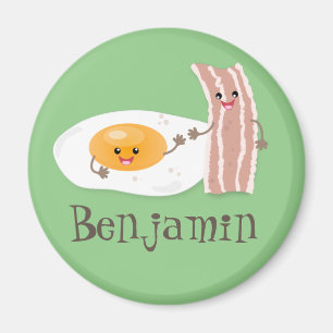 Abbildung des Cartoon von niedlichem Kawaii mit Ei Magnet