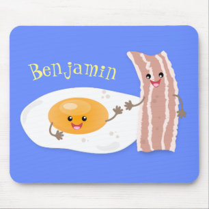 Abbildung des Cartoon von niedlichem Kawaii mit Ei Mousepad