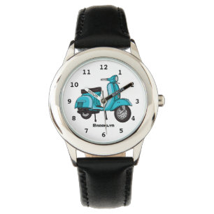 Abbildung des Cartoon von niedlichen Motorrädern Armbanduhr
