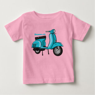 Abbildung des Cartoon von niedlichen Motorrädern Baby T-shirt