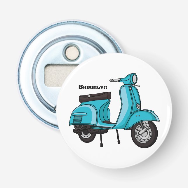 Abbildung des Cartoon von niedlichen Motorrädern Flaschenöffner (Vorderseite)