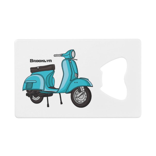 Abbildung des Cartoon von niedlichen Motorrädern Geldbeutel Flaschenöffner (Vorderseite (Horizontal))