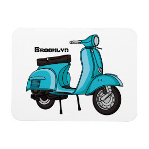 Abbildung des Cartoon von niedlichen Motorrädern Magnet