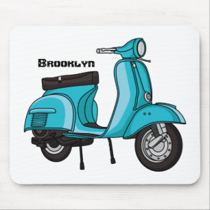Abbildung des Cartoon von niedlichen Motorrädern Mousepad