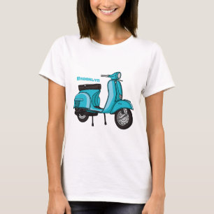 Abbildung des Cartoon von niedlichen Motorrädern T-Shirt