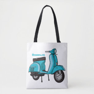 Abbildung des Cartoon von niedlichen Motorrädern Tasche