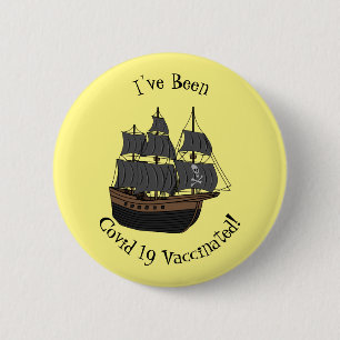 Abbildung des Cartoon von Piratenschiffen Button