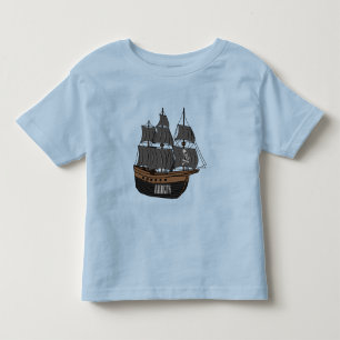 Abbildung des Cartoon von Piratenschiffen Kleinkind T-shirt