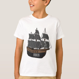 Abbildung des Cartoon von Piratenschiffen T-Shirt