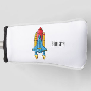 Abbildung des Cartoon von Raketenschiffen Golf Headcover