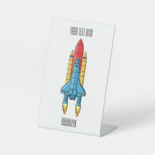 Abbildung des Cartoon von Raketenschiffen Sockelschild