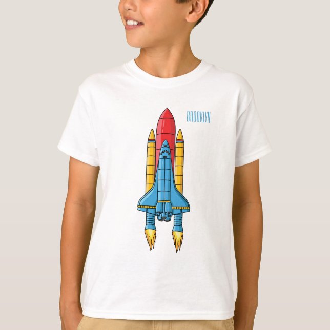 Abbildung des Cartoon von Raketenschiffen T-Shirt (Vorderseite)