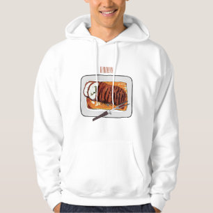 Abbildung des Cartoon von Roasttruthühnern Hoodie