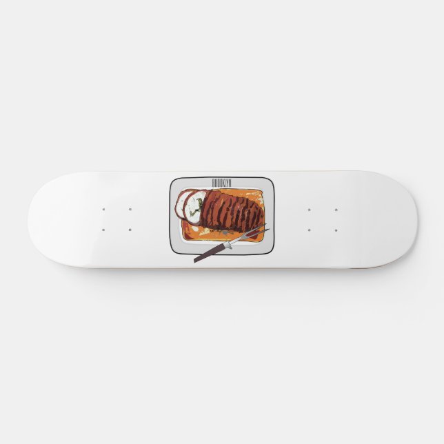 Abbildung des Cartoon von Roasttruthühnern Skateboard (Horizontal)