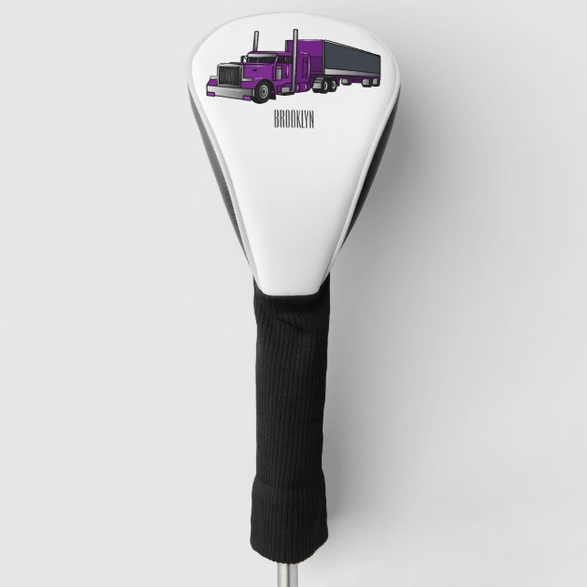 Abbildung des Cartoon von Sattelanhängern Golf Headcover (Vorderseite)