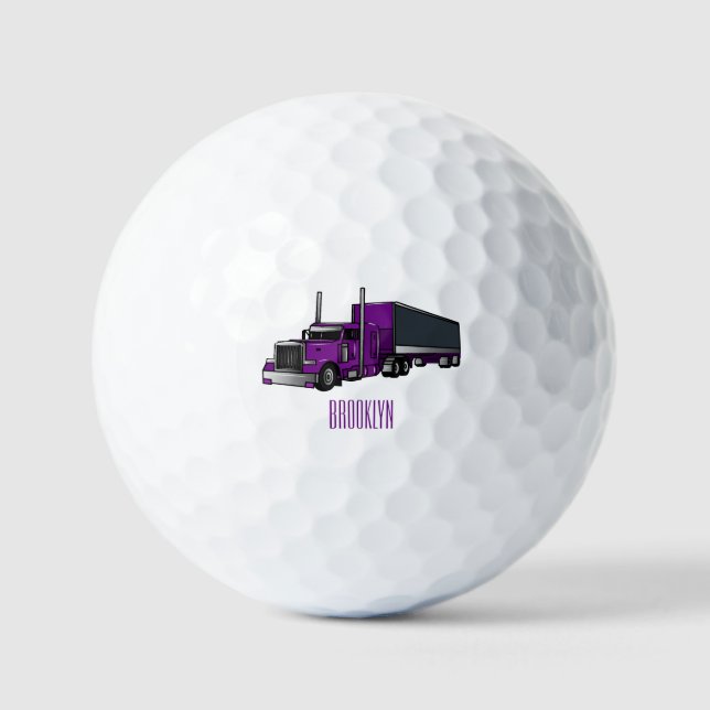 Abbildung des Cartoon von Sattelanhängern Golfball (Vorderseite)