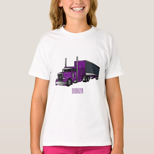 Abbildung des Cartoon von Sattelanhängern T-Shirt (Vorderseite)