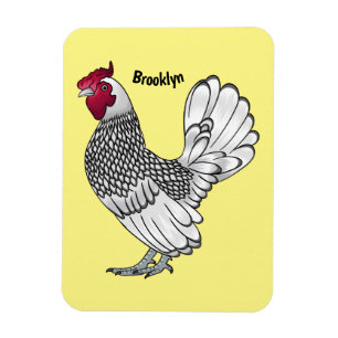 Abbildung des Cartoon von Sebright-Hühnern Magnet