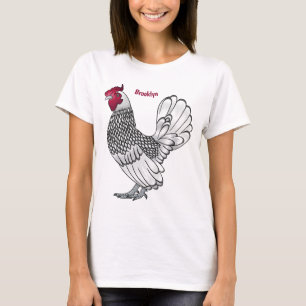 Abbildung des Cartoon von Sebright-Hühnern T-Shirt
