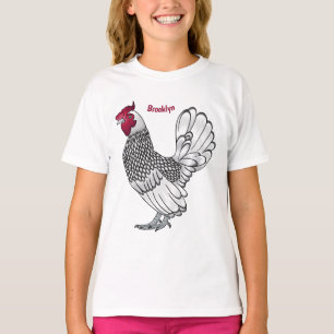 Abbildung des Cartoon von Sebright-Hühnern T-Shirt