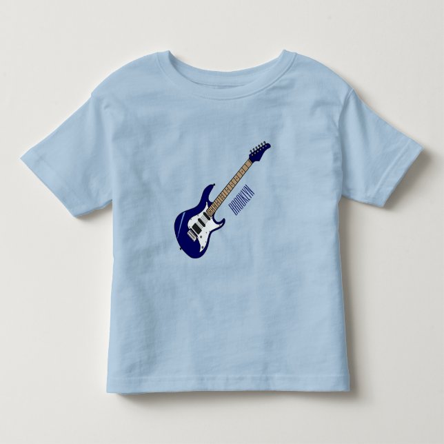 Abbildung des elektrischen Gitarren-Cartoon Kleinkind T-shirt (Vorderseite)