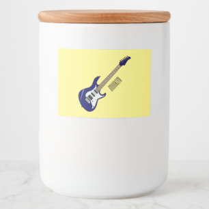 Abbildung des elektrischen Gitarren-Cartoon Lebensmitteletikett