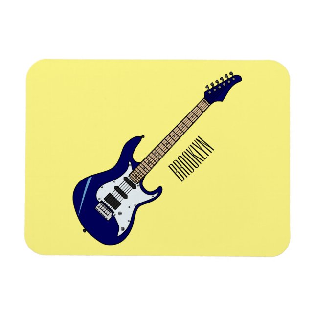 Abbildung des elektrischen Gitarren-Cartoon Magnet (Horizontal)