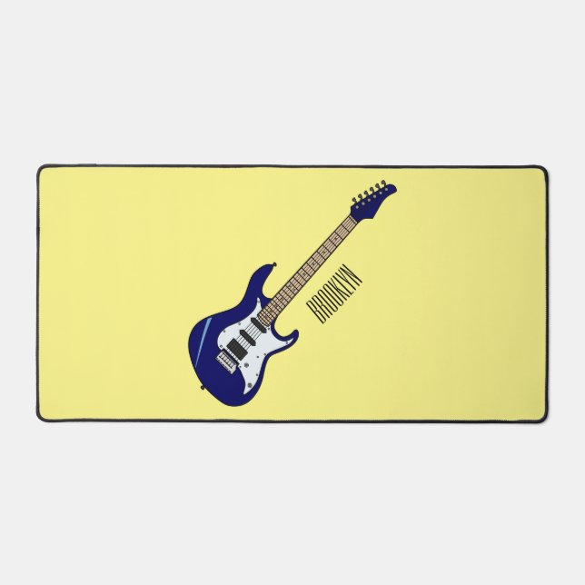 Abbildung des elektrischen Gitarren-Cartoon Schreibtischunterlage (Vorderseite)