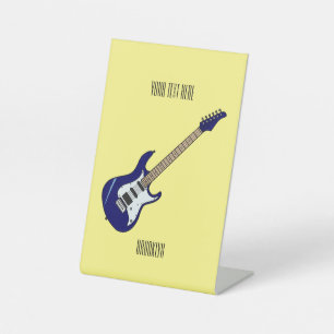 Abbildung des elektrischen Gitarren-Cartoon Sockelschild